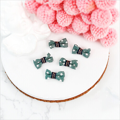 미니별리본 초록 20x12mm 10개입