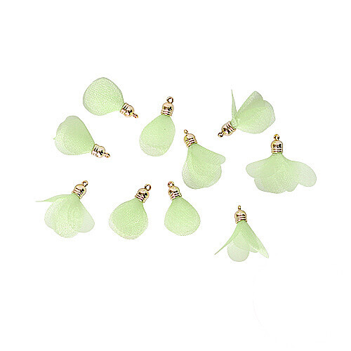망사타슬 연두 4cm 10개입