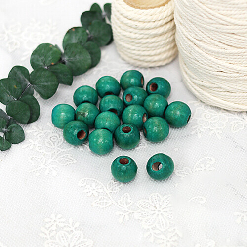 원목구슬 15호 그린 12~15mm 50개입