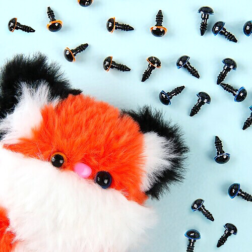 미니어처 모루 인형 블루 옐로우 나사형 눈알 부자재 20개입