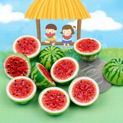 10개입 미니어처 줄무늬 반쪽 수박