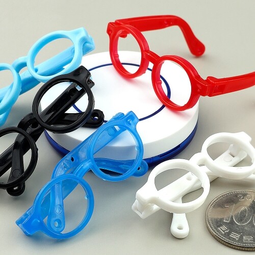 5개입 미니어처 뿔테 안경 소