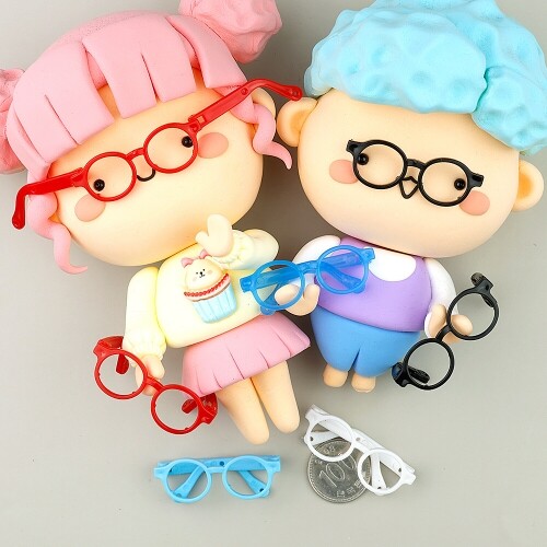 5개입 미니어처 뿔테 안경 소