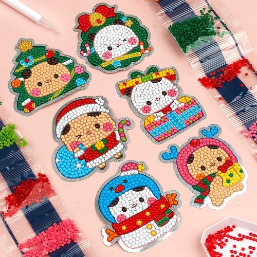 보석십자수 접착식 홀로그램 크리스마스 팬더 곰돌이 세트