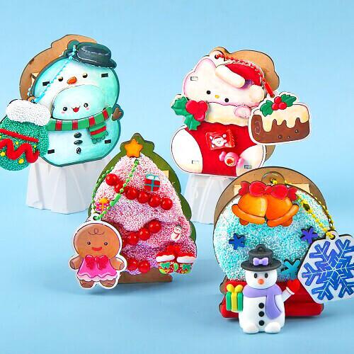 우드 DIY 크리스마스 입체 무드등 키링 만들기