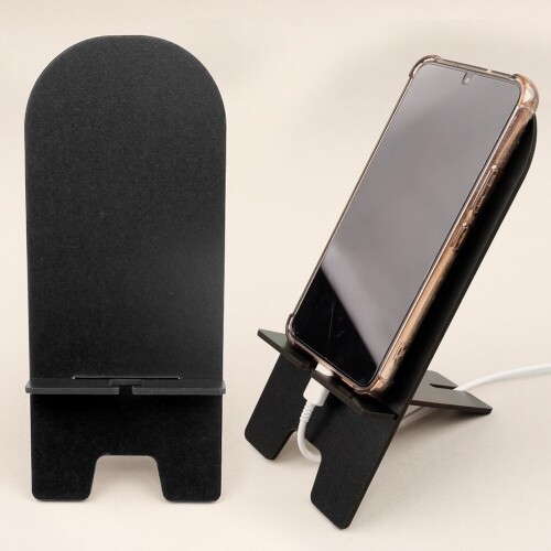 인쇄 우드 세로형 검정 무지 핸드폰 거치대