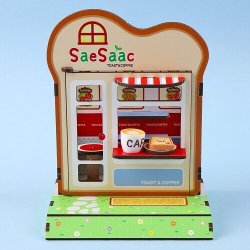 인쇄 우드 DIY 미니어처 새싹 토스트 가게 만들기