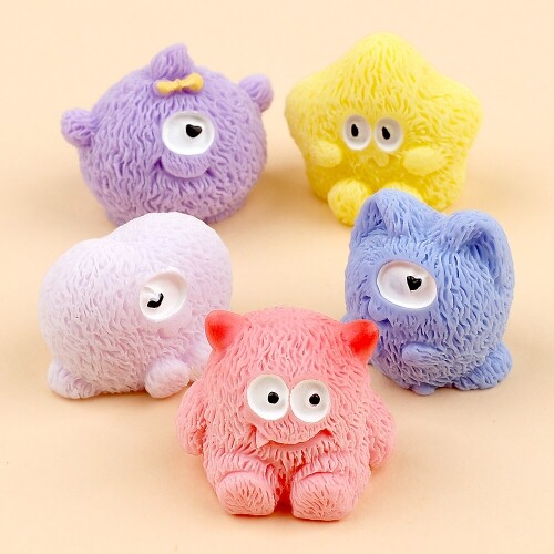 4개입 미니어처 털복숭이 몬스터