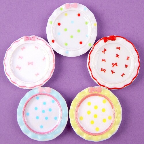 10개입 미니어처 레이스 리본 접시