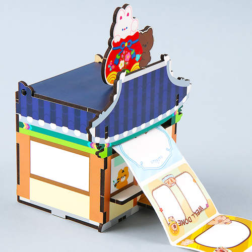 인쇄 우드 DIY 미니어처 복주머니 기와집 보관함 만들기
