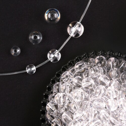 500g 클리어 투명 원형 비즈