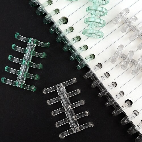 투명 다이어리 바인더 5칸 클릭 루즈링 5개입