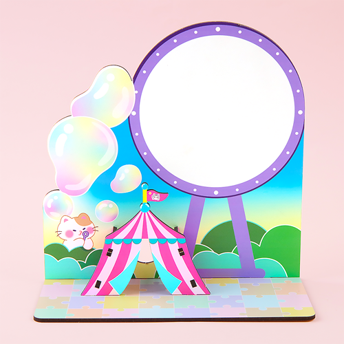 인쇄 우드 미니어처 DIY 버블 퍼즐 공원 시간표 만들기