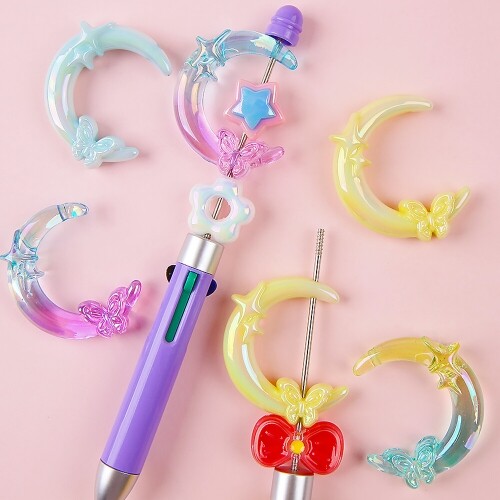 2개입 오로라 칼라 나비 초승달