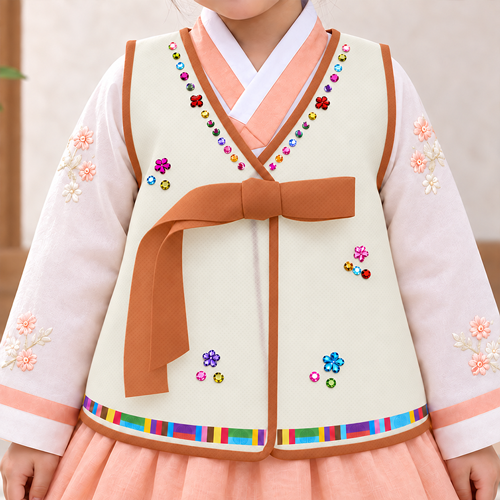부직포 한복 보부상 상인 저고리 조끼 만들기