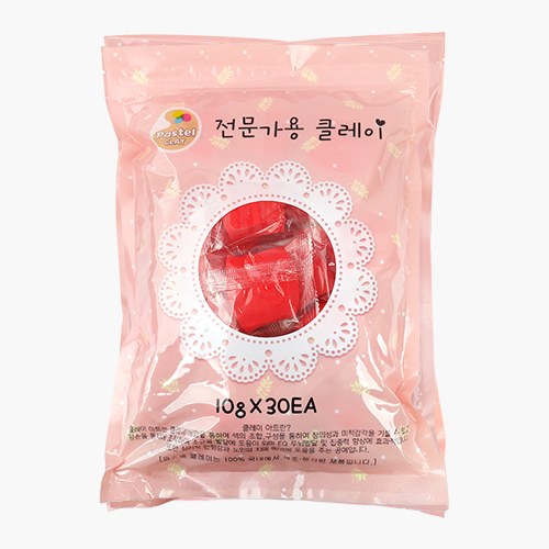 파스텔 클레이 단체수업용 10gx30개 빨강
