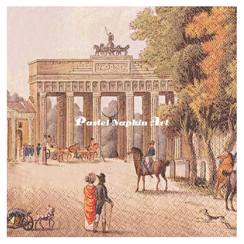 냅킨아트 24L007 Brandenburger tor 냅킨20매 33x33cm 0627