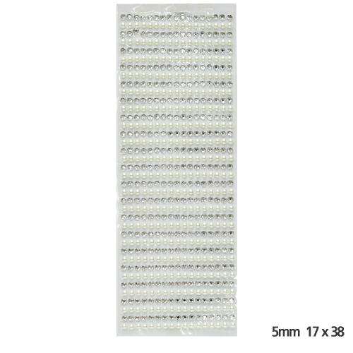 진주 투명 반구 크리스탈 5mm 17x38cm