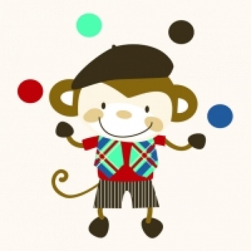 냅킨아트 13308275 JUGGLING MONKEY 냅킨20매 33x33cm 1078