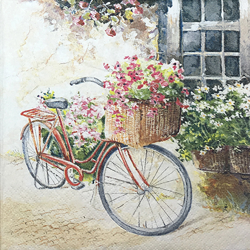 냅킨아트 211503 Flower Bike 33x33cm 0887