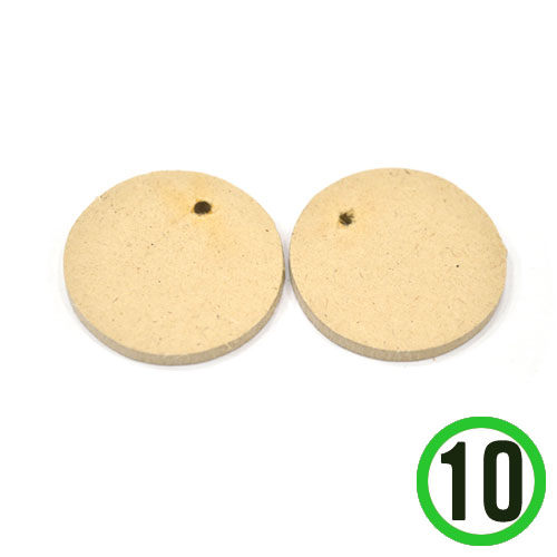 한정세일 MDF 1구멍 원형판 4.5cm 두께5mm 10개입