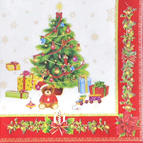 냅킨아트 R0414 XRED Christmas red 냅킨20매 33x33cm 0591