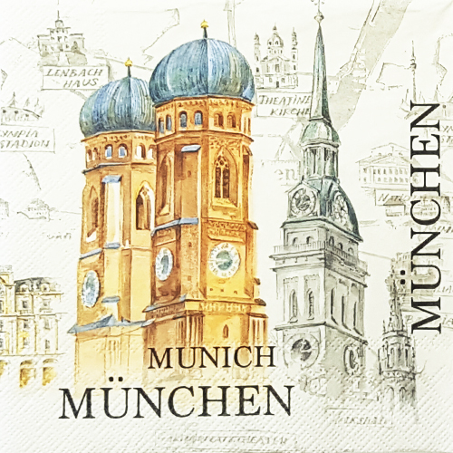 냅킨아트 740900 stadt munchen 냅킨20매 33x33cm1448