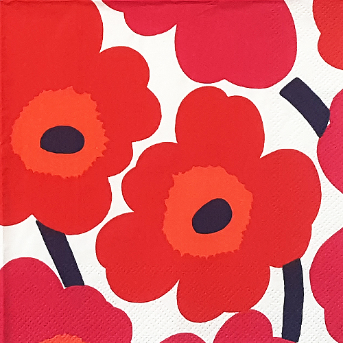 냅킨아트 L552610 UNIKKO red 냅킨20매 33x33cm 1461