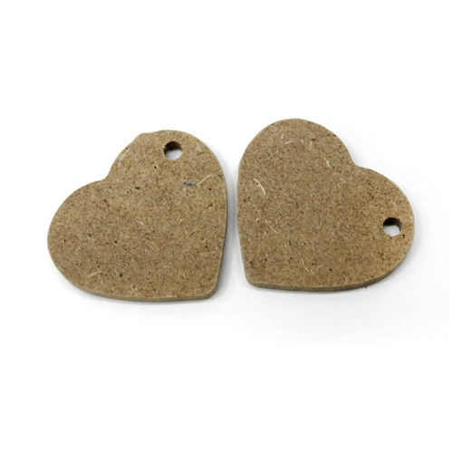 MDF 하트판 1구멍 10개입 4.5x4.5cm