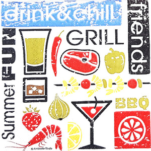 냅킨아트 12508025 summer party 냅킨20매 25x25cm 1502