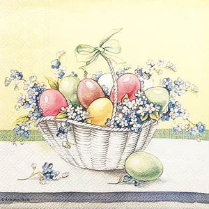 냅킨아트 23301680 eastereggs in bucket yellow 냅킨20매 33x33cm 1530