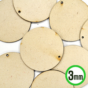 MDF1 구멍 원형판 6cm 두께3mm 10개입