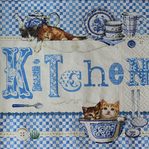 냅킨아트 R0414 BLUK BLUE KITCHEN 냅킨20매 33x33cm 1264