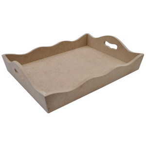 스컬프쳐 페인팅 MDF 웨이브 쟁반 37x28.5cm 높이8cm