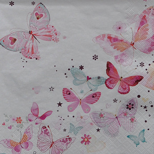 냅킨아트 211413 Lovely butterflies 냅킨20매 33x33cm 0593