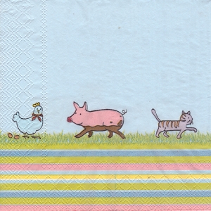 냅킨아트 453400 FARM ANIMALS 냅킨20매 33x33cm 0567